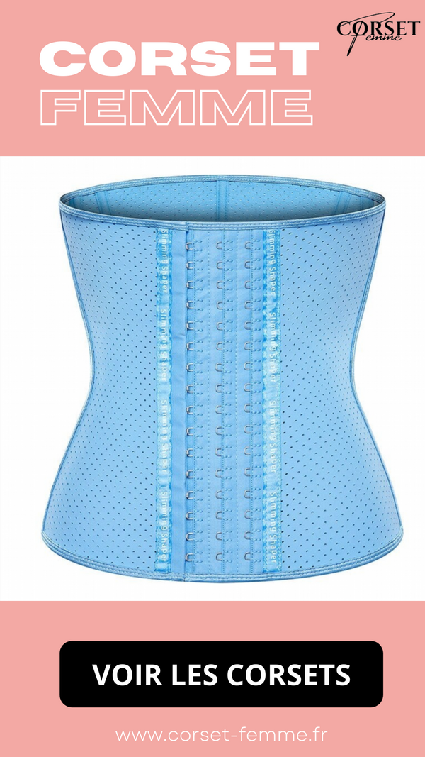 CORSET MINCEUR INVISIBLE EN LATEX (BLEU)