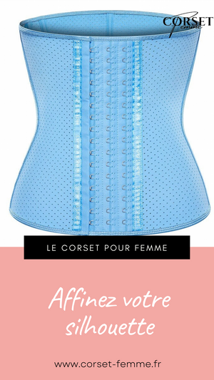 CORSET MINCEUR INVISIBLE EN LATEX (BLEU)