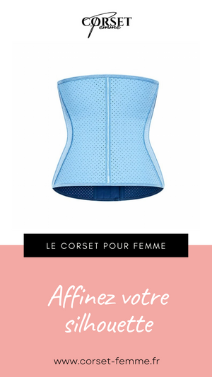 CORSET MINCEUR INVISIBLE EN LATEX (BLEU)