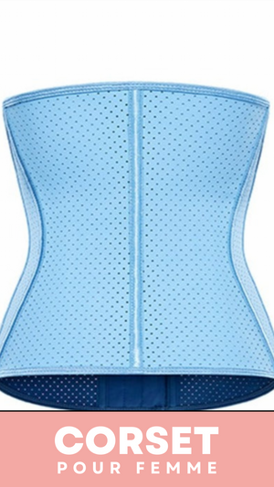 CORSET MINCEUR INVISIBLE EN LATEX (BLEU)