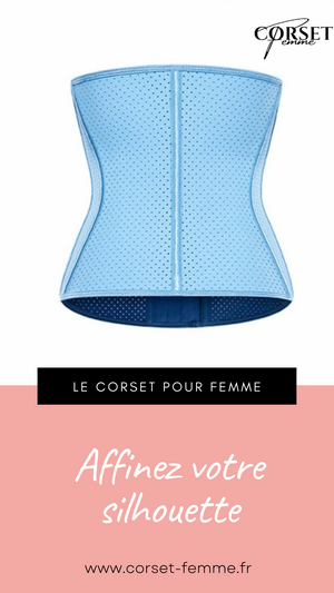 CORSET MINCEUR INVISIBLE EN LATEX (BLEU)