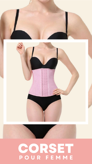 CORSET MINCEUR INVISIBLE EN LATEX (ROSE)
