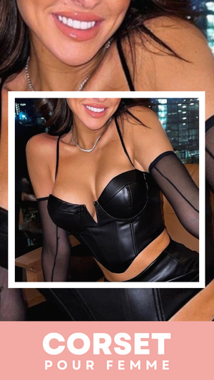 CORSET BUSTIER COURT EN LATEX ELLIE