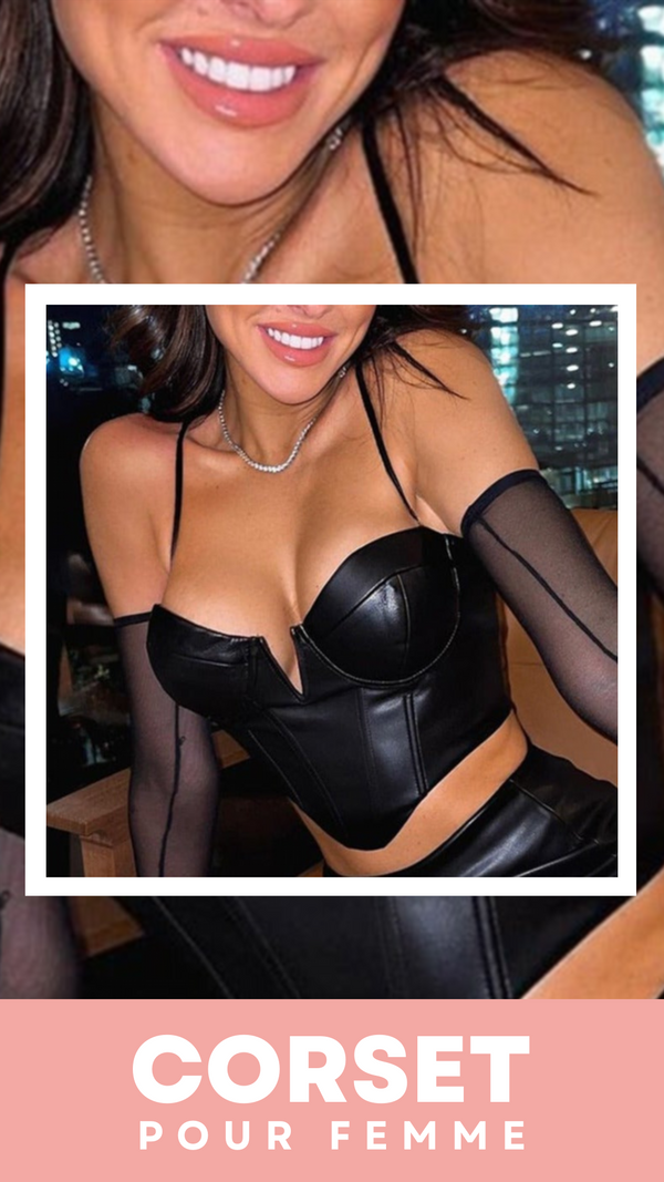 CORSET BUSTIER COURT EN LATEX ELLIE