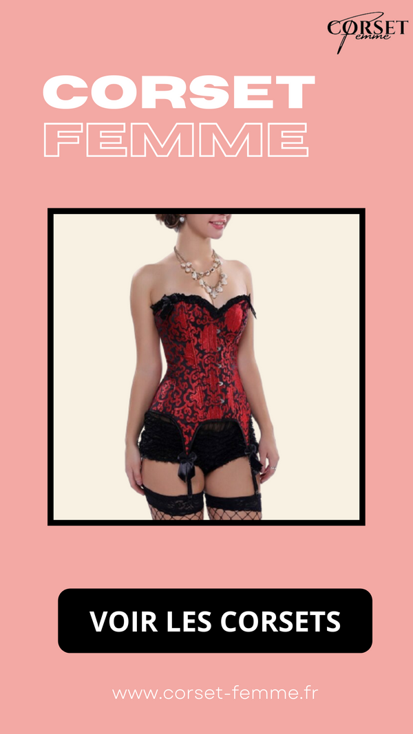CORSET BUSTIER BURLESQUE AVEC PORTE-JARRETELLES BELLA