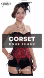 CORSET BUSTIER BURLESQUE AVEC PORTE-JARRETELLES BELLA