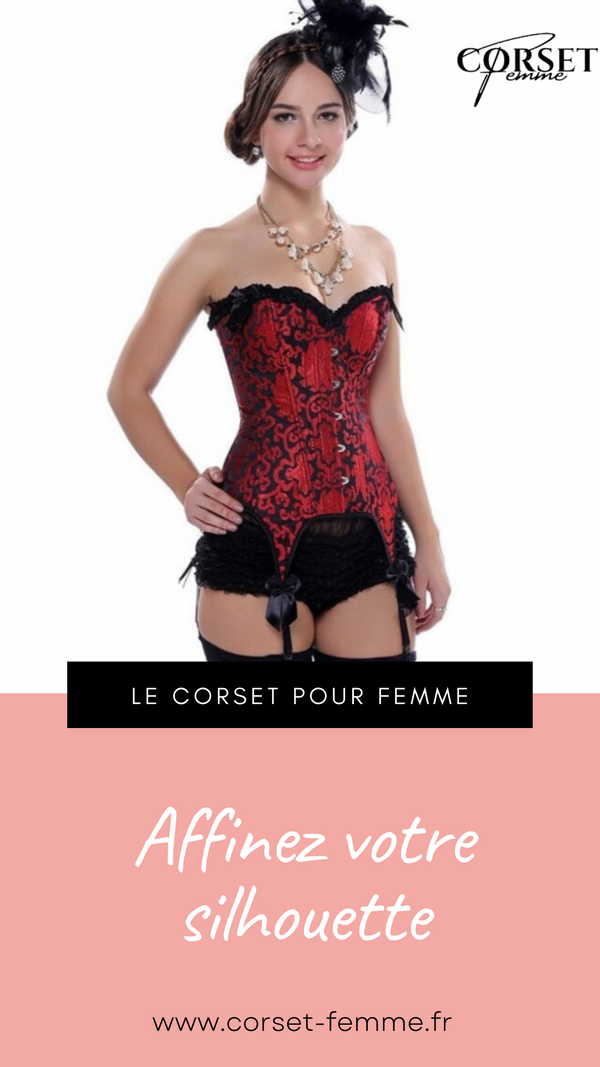 CORSET BUSTIER BURLESQUE AVEC PORTE-JARRETELLES BELLA