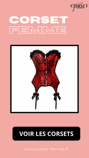 CORSET BUSTIER BURLESQUE AVEC PORTE-JARRETELLES BELLA