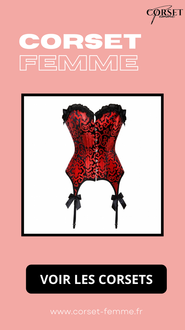 CORSET BUSTIER BURLESQUE AVEC PORTE-JARRETELLES BELLA