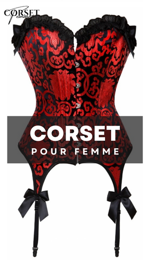 CORSET BUSTIER BURLESQUE AVEC PORTE-JARRETELLES BELLA