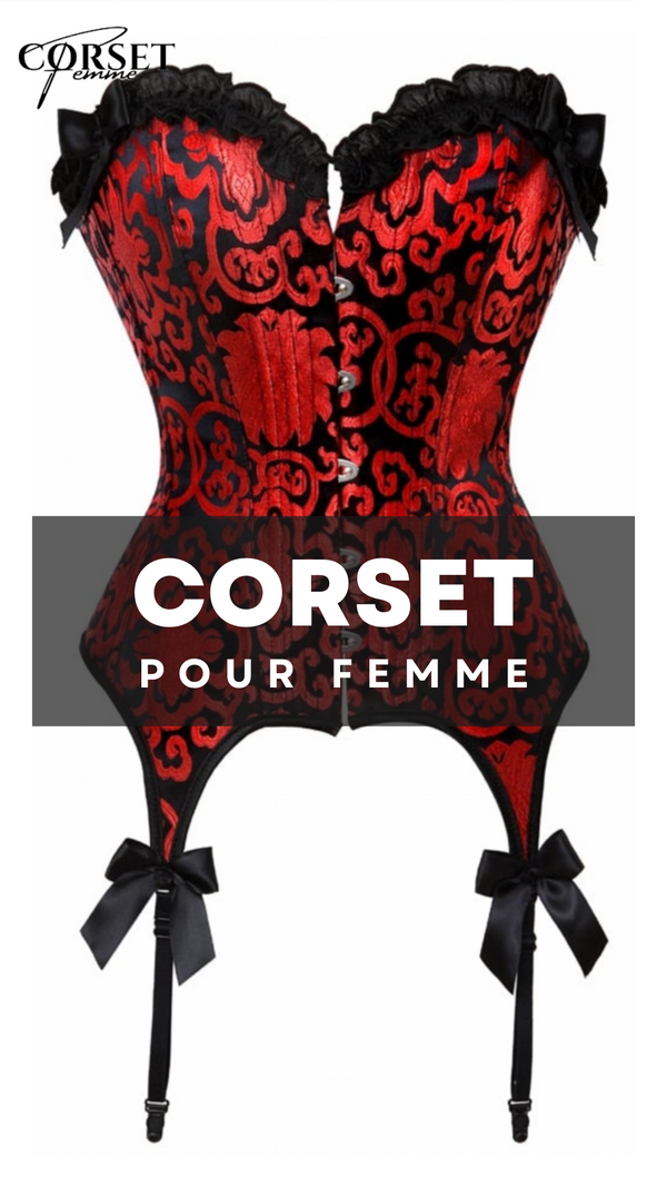 CORSET BUSTIER BURLESQUE AVEC PORTE-JARRETELLES BELLA