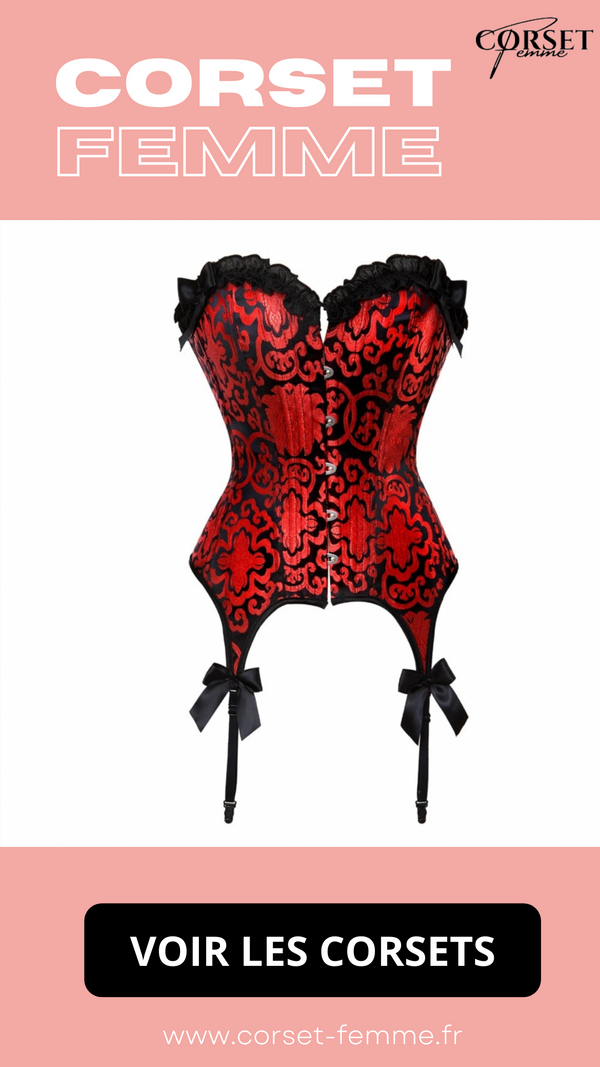 CORSET BUSTIER BURLESQUE AVEC PORTE-JARRETELLES BELLA