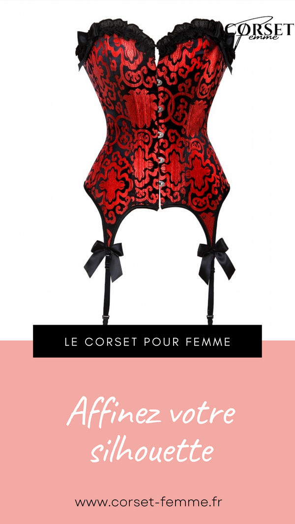 CORSET BUSTIER BURLESQUE AVEC PORTE-JARRETELLES BELLA
