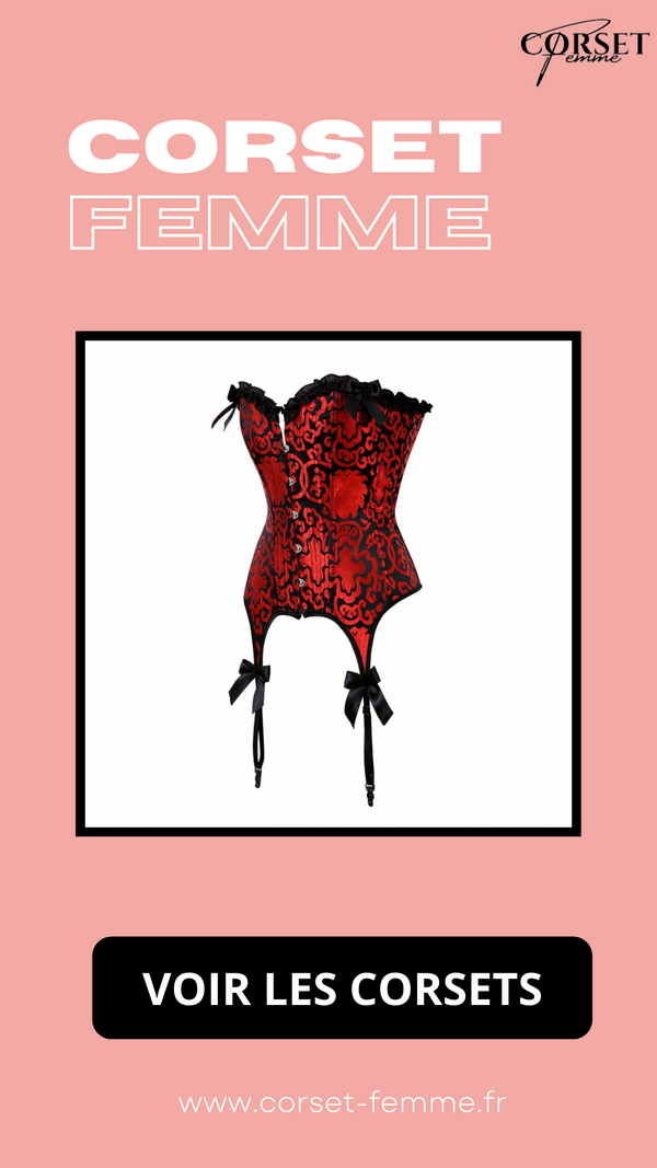 CORSET BUSTIER BURLESQUE AVEC PORTE-JARRETELLES BELLA