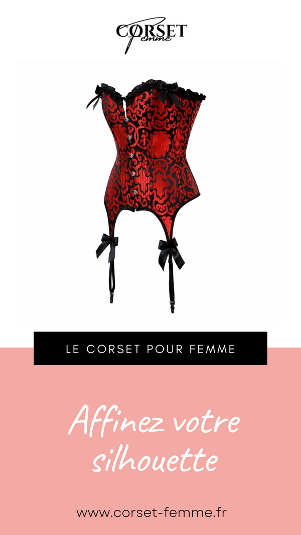 CORSET BUSTIER BURLESQUE AVEC PORTE-JARRETELLES BELLA