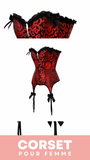 CORSET BUSTIER BURLESQUE AVEC PORTE-JARRETELLES BELLA