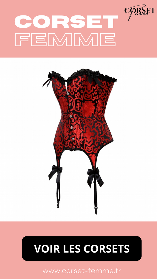 CORSET BUSTIER BURLESQUE AVEC PORTE-JARRETELLES BELLA