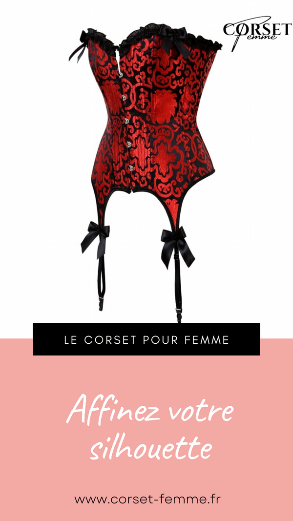 CORSET BUSTIER BURLESQUE AVEC PORTE-JARRETELLES BELLA