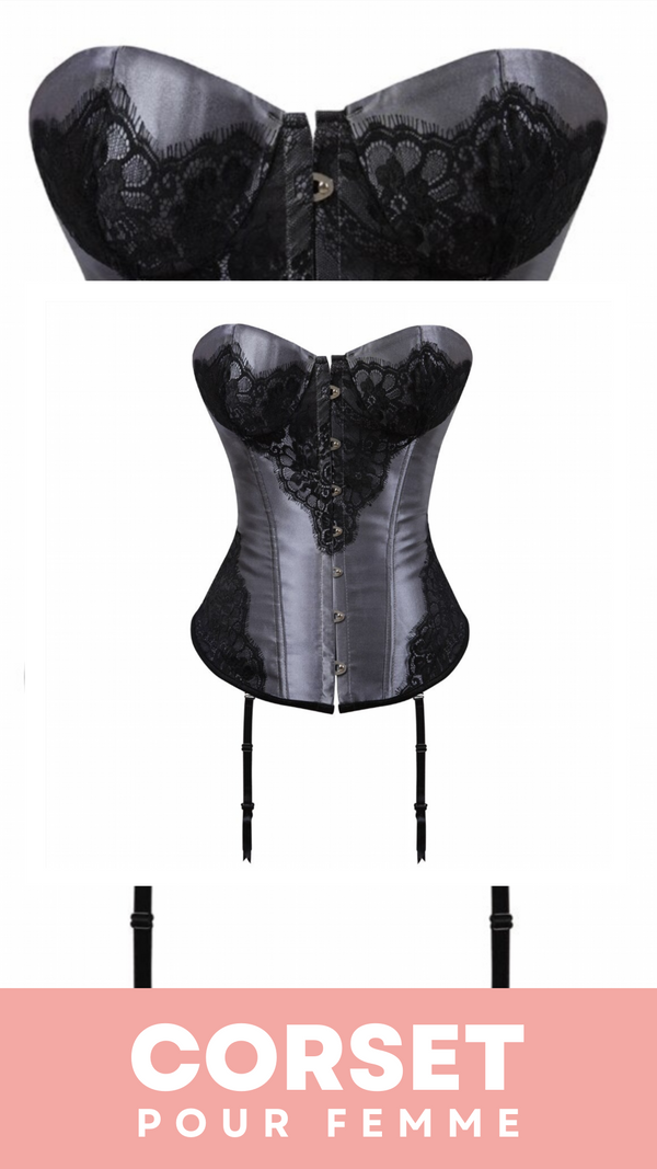 CORSET BUSTIER DENTELLE AVEC PORTE-JARRETELLES NINA