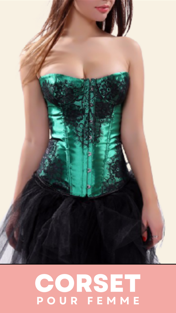CORSET BUSTIER DENTELLE AVEC PORTE-JARRETELLES ELSIE