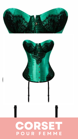 CORSET BUSTIER DENTELLE AVEC PORTE-JARRETELLES ELSIE