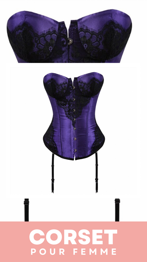 CORSET BUSTIER DENTELLE AVEC PORTE-JARRETELLES ZOEY