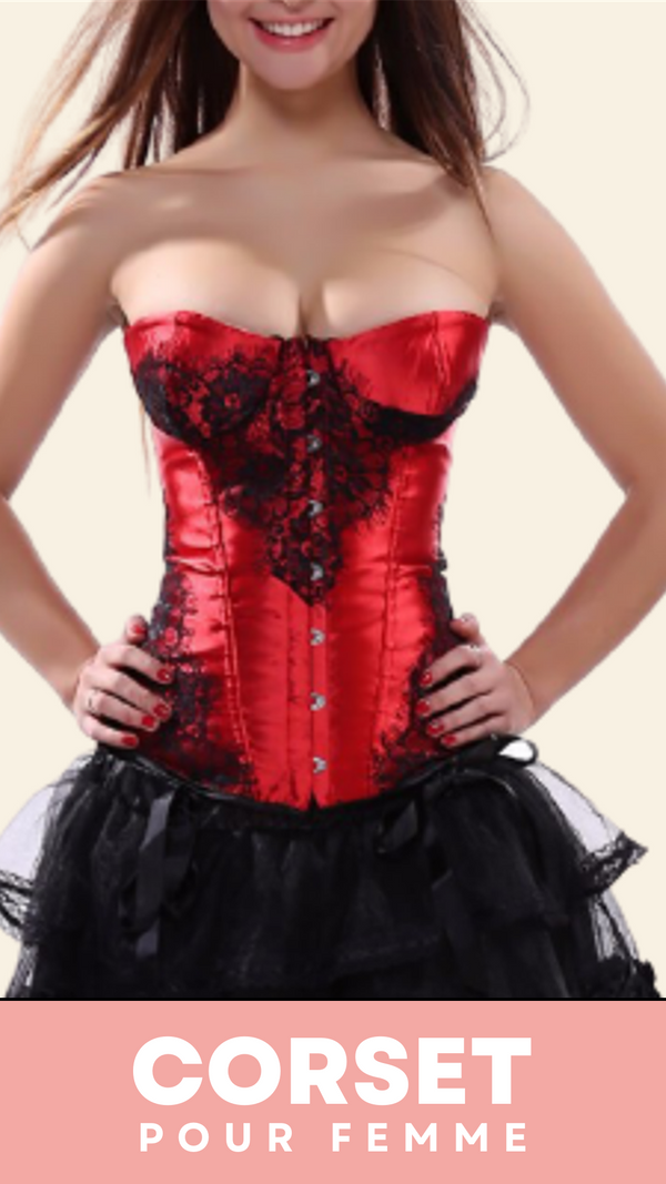 CORSET BUSTIER DENTELLE AVEC PORTE-JARRETELLES AMINA
