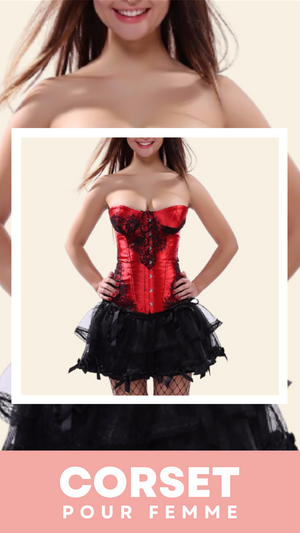 CORSET BUSTIER DENTELLE AVEC PORTE-JARRETELLES AMINA