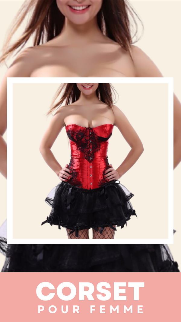 CORSET BUSTIER DENTELLE AVEC PORTE-JARRETELLES AMINA