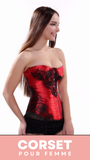 CORSET BUSTIER DENTELLE AVEC PORTE-JARRETELLES AMINA