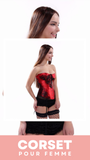 CORSET BUSTIER DENTELLE AVEC PORTE-JARRETELLES AMINA