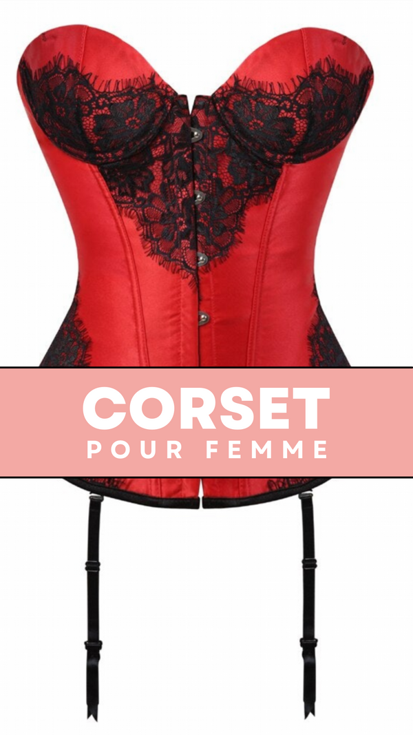 CORSET BUSTIER DENTELLE AVEC PORTE-JARRETELLES AMINA