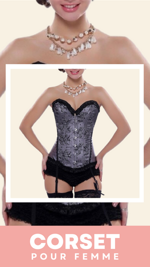 CORSET BUSTIER FLORAL AVEC PORTE-JARRETELLES ALISSON
