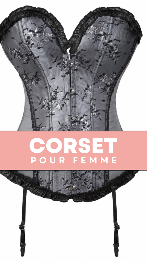 CORSET BUSTIER FLORAL AVEC PORTE-JARRETELLES ALISSON