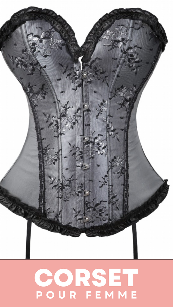 CORSET BUSTIER FLORAL AVEC PORTE-JARRETELLES ALISSON