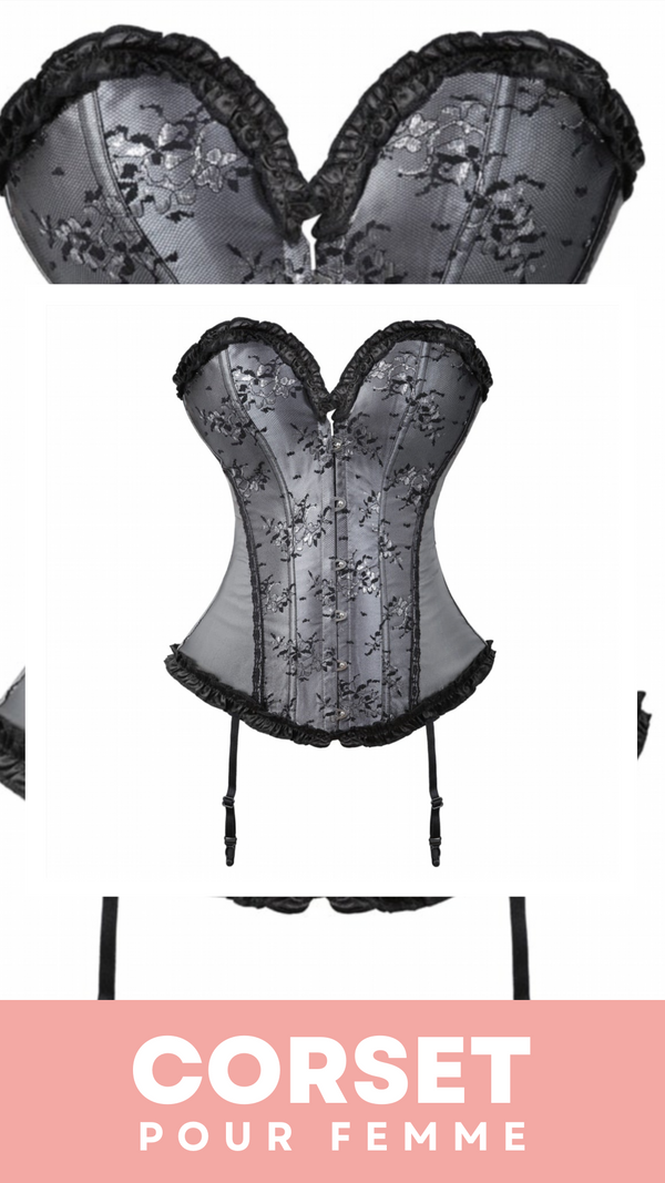 CORSET BUSTIER FLORAL AVEC PORTE-JARRETELLES ALISSON