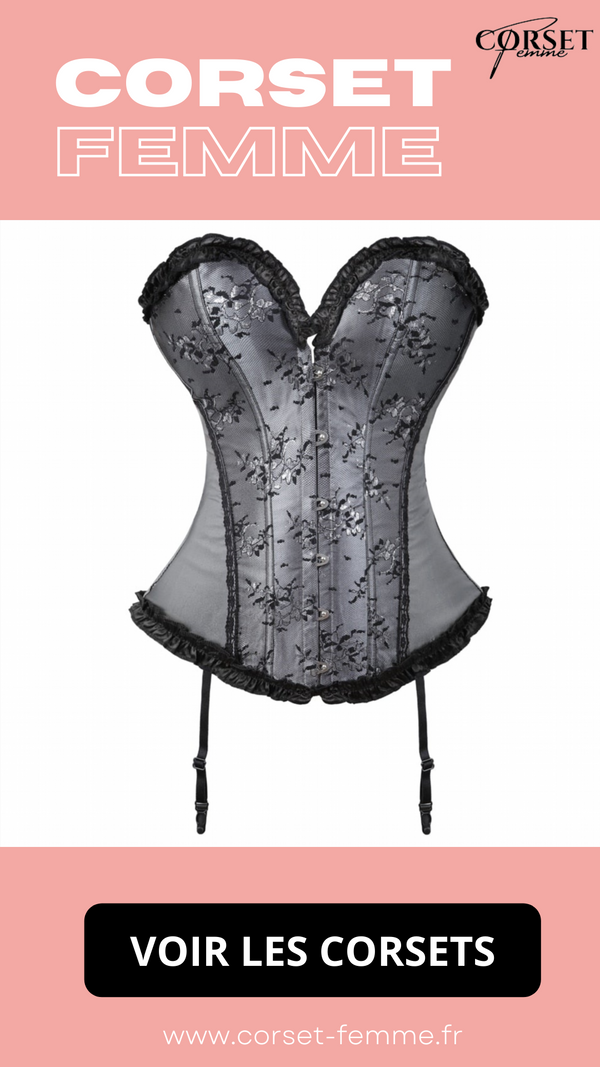 CORSET BUSTIER FLORAL AVEC PORTE-JARRETELLES ALISSON