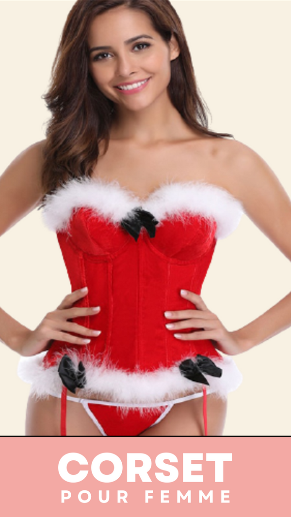 CORSET BUSTIER NOËL AVEC PORTE-JARRETELLES JAYCEE