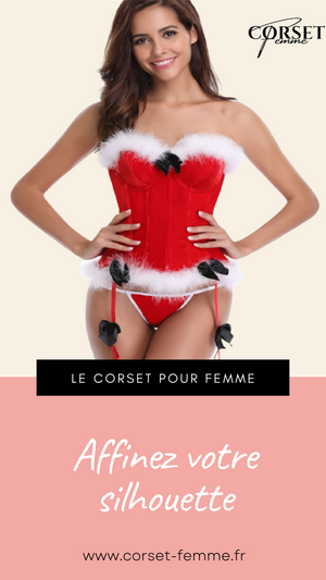 CORSET BUSTIER NOËL AVEC PORTE-JARRETELLES JAYCEE