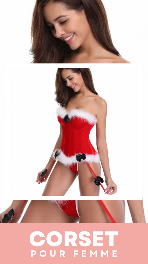 CORSET BUSTIER NOËL AVEC PORTE-JARRETELLES JAYCEE