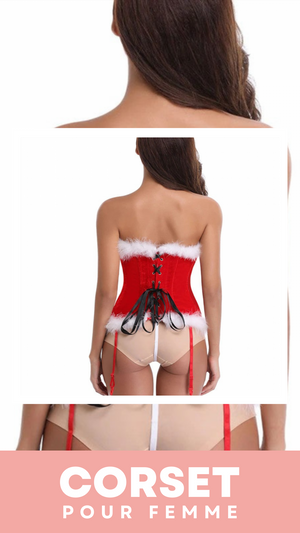 CORSET BUSTIER NOËL AVEC PORTE-JARRETELLES JAYCEE