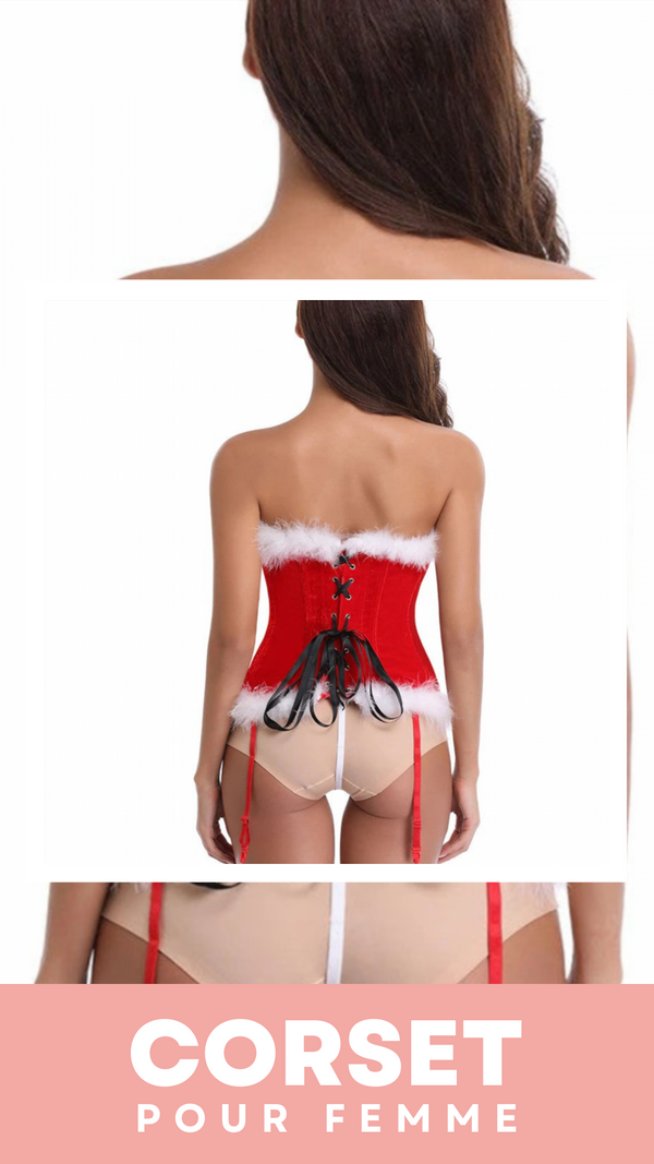 CORSET BUSTIER NOËL AVEC PORTE-JARRETELLES JAYCEE