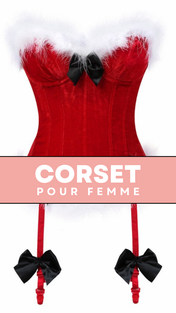 CORSET BUSTIER NOËL AVEC PORTE-JARRETELLES JAYCEE