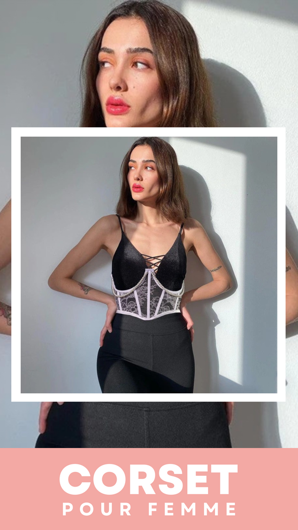 CEINTURE CORSET UNDERBUST BLANC À CHAINES MYLAH