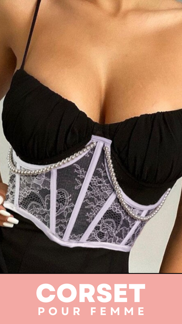 CEINTURE CORSET UNDERBUST BLANC À CHAINES MYLAH