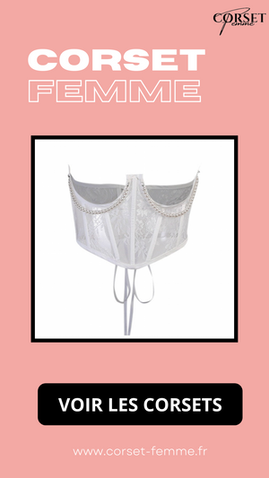 CEINTURE CORSET UNDERBUST BLANC À CHAINES MYLAH