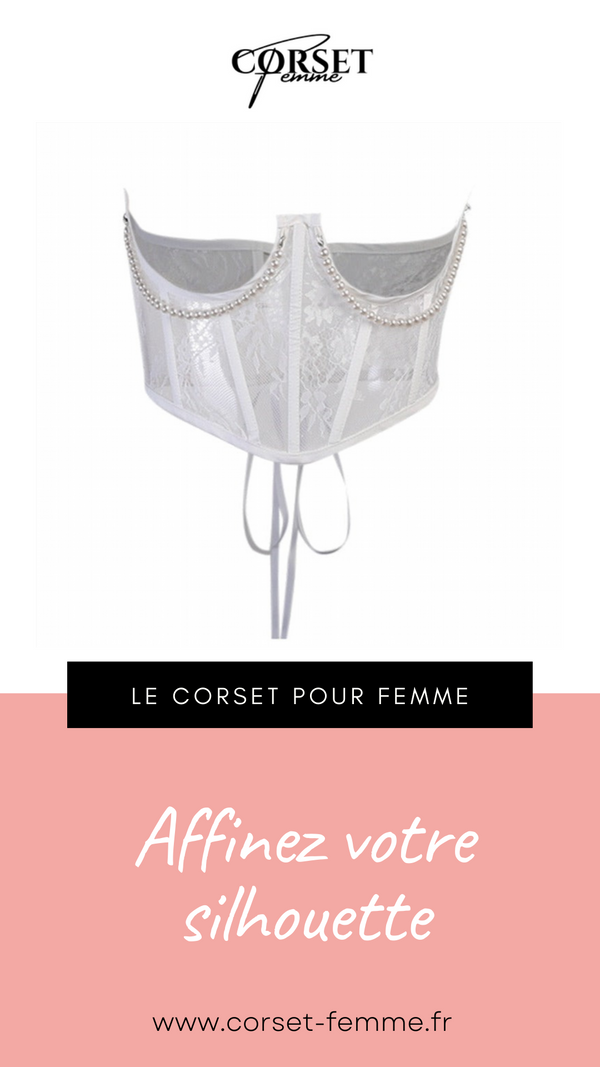 CEINTURE CORSET UNDERBUST BLANC À CHAINES MYLAH