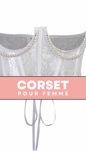 CEINTURE CORSET UNDERBUST BLANC À CHAINES MYLAH