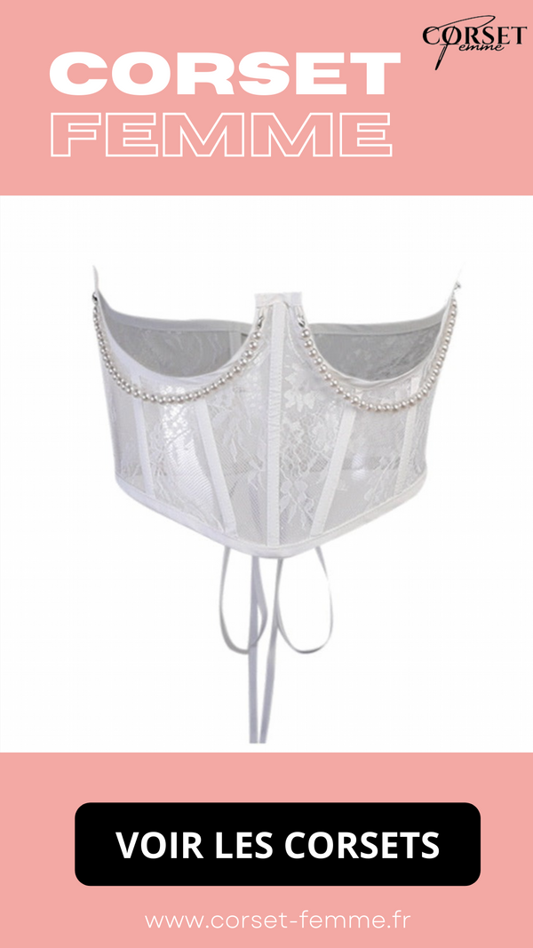 CEINTURE CORSET UNDERBUST BLANC À CHAINES MYLAH