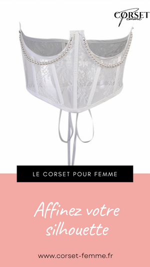 CEINTURE CORSET UNDERBUST BLANC À CHAINES MYLAH